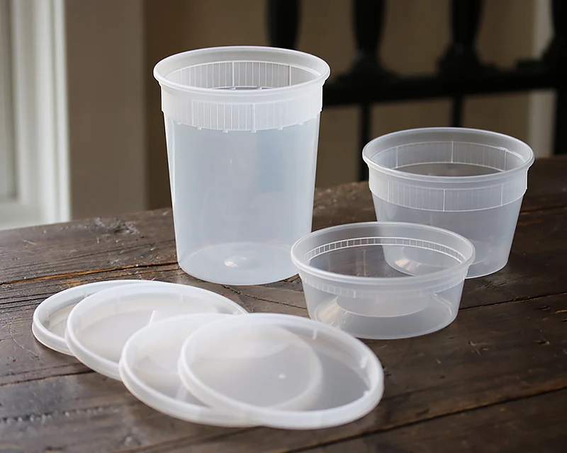 Plastic Containers set nesting microwave-safe assorted